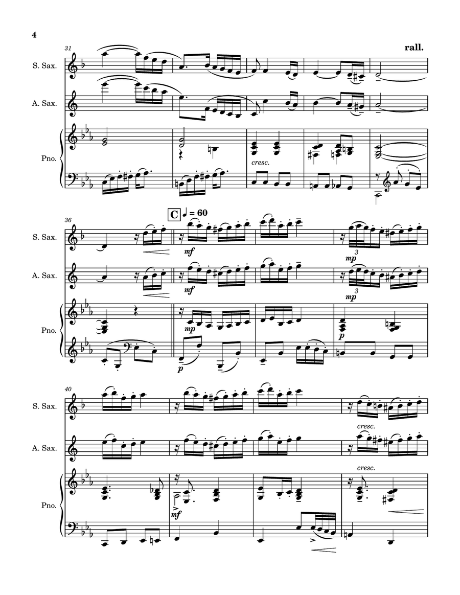 Tango choc (Doudou) Tango choc (Doudou) Soprano Saxophone scores gallery preview page 4