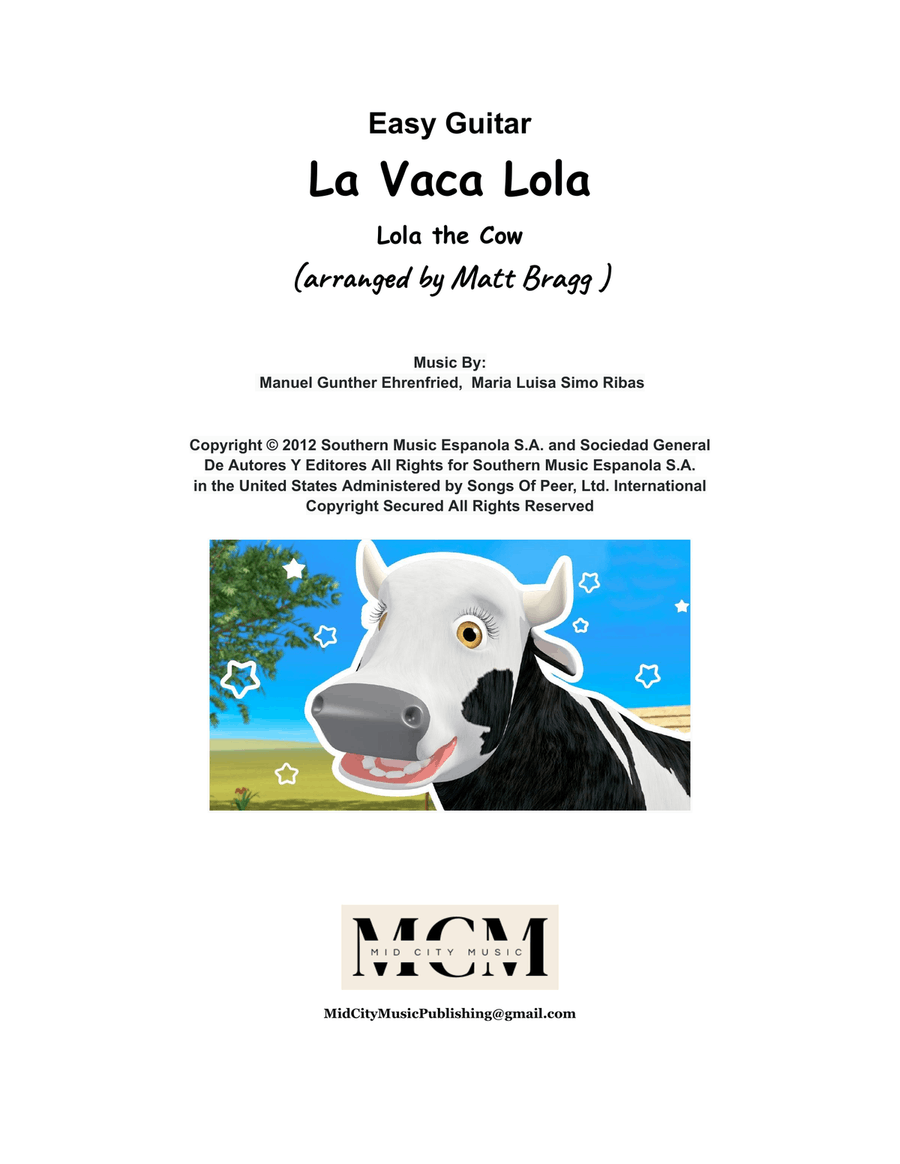 La Vaca Lola Electric Guitar scores gallery preview page 1