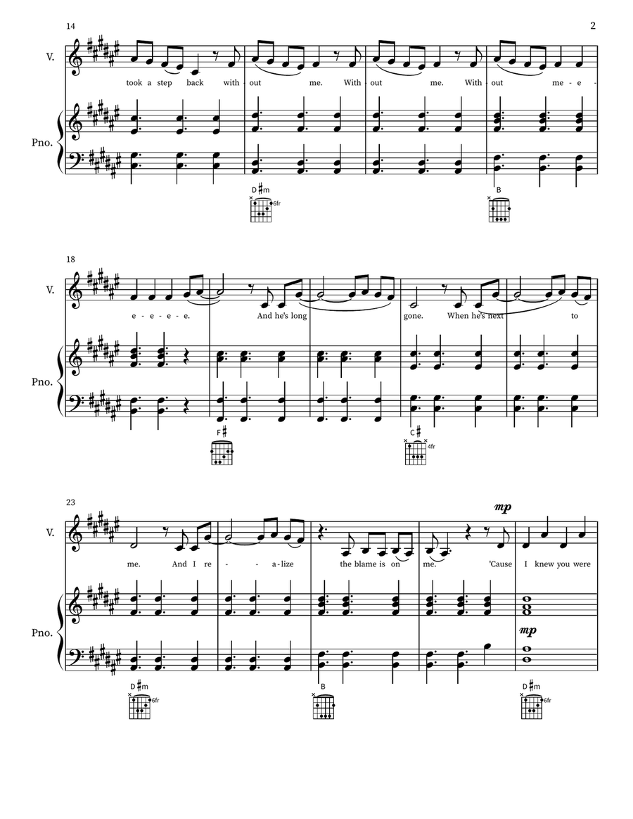I Knew You Were Trouble I Knew You Were Trouble Piano, Vocal scores gallery preview page 2