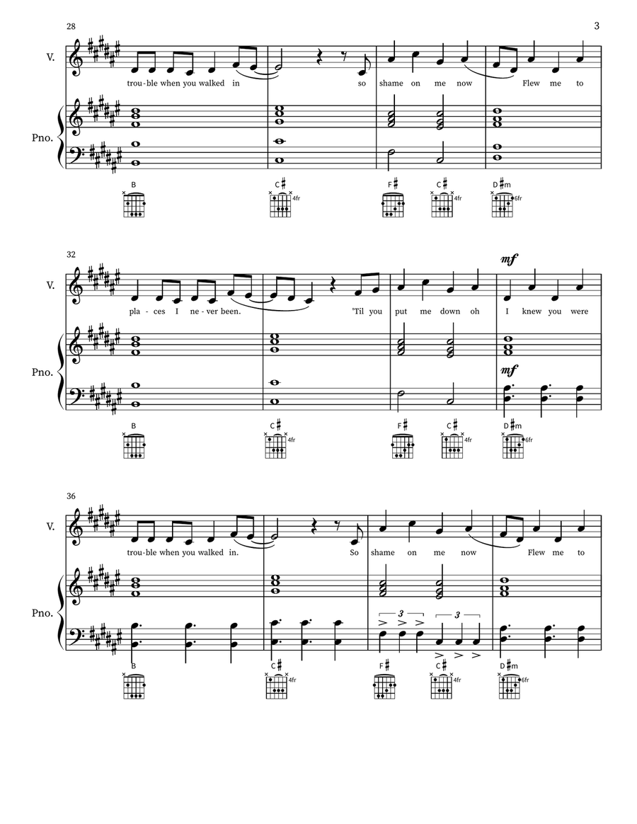 I Knew You Were Trouble I Knew You Were Trouble Piano, Vocal scores gallery preview page 3
