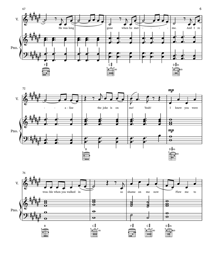 I Knew You Were Trouble I Knew You Were Trouble Piano, Vocal scores gallery preview page 6