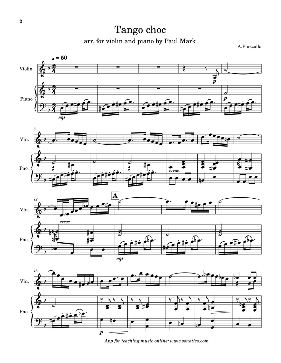 Tango choc (Doudou) Tango choc (Doudou) Violin Solo scores gallery preview page 5