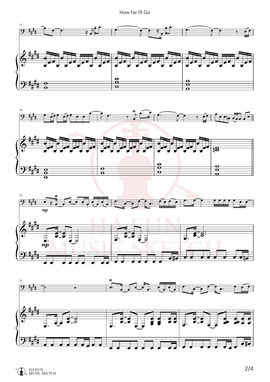 How Far I'll Go Chamber Music scores gallery preview page 2