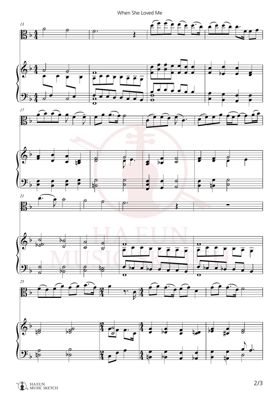 When She Loved Me Chamber Music scores gallery preview page 2
