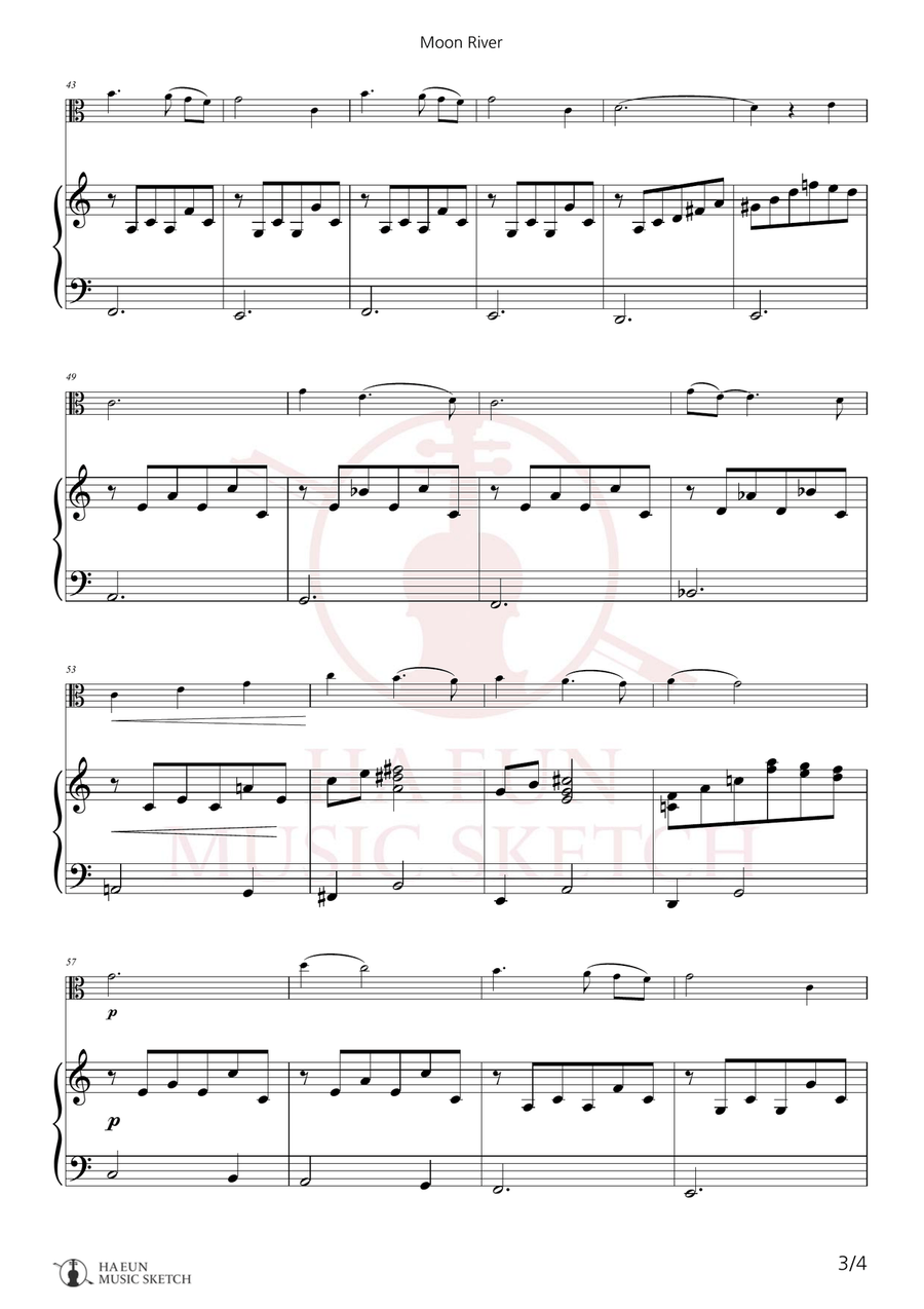 Moon River Moon River Chamber Music scores gallery preview page 3