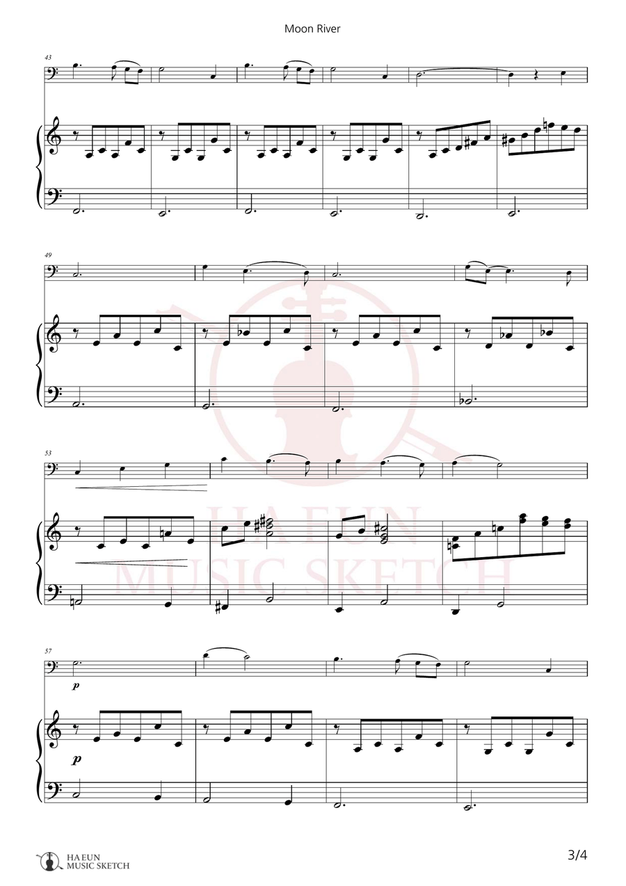 Moon River Moon River Chamber Music scores gallery preview page 3