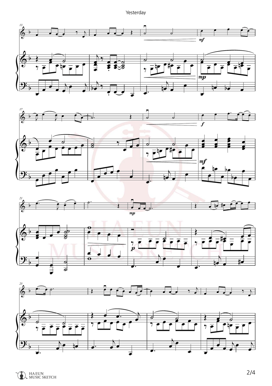 Yesterday Chamber Music scores gallery preview page 2