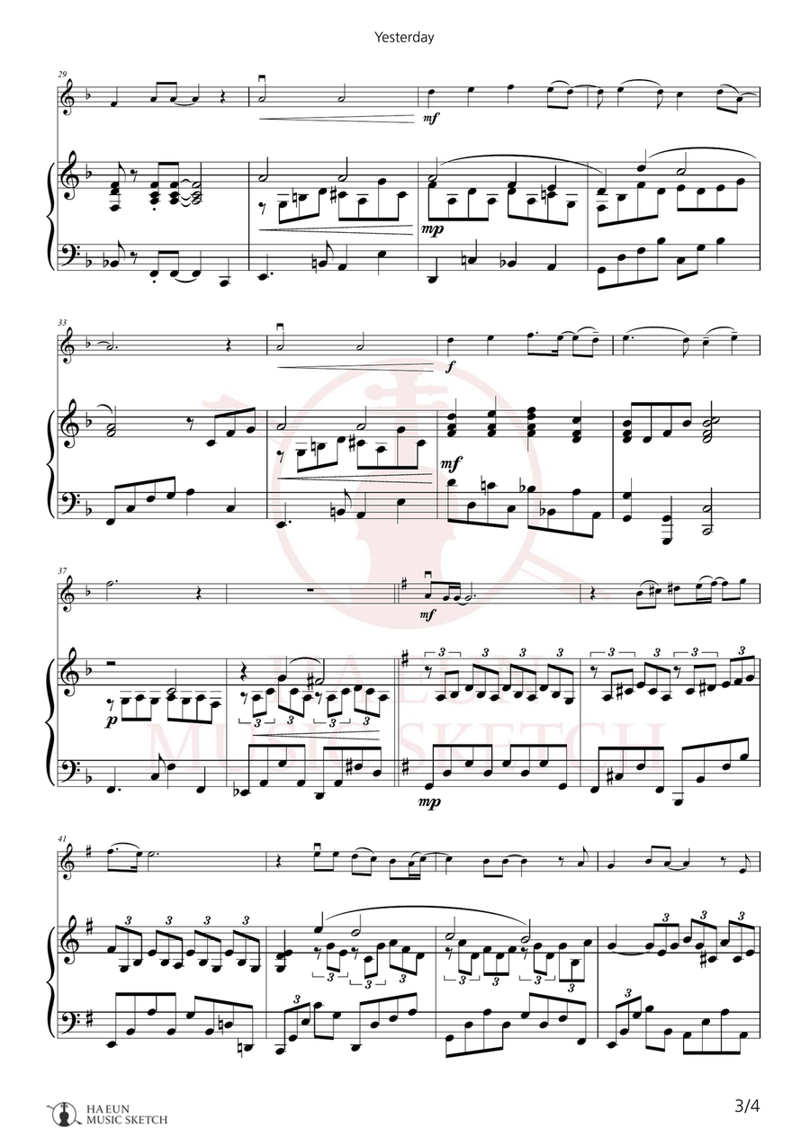 Yesterday Chamber Music scores gallery preview page 3