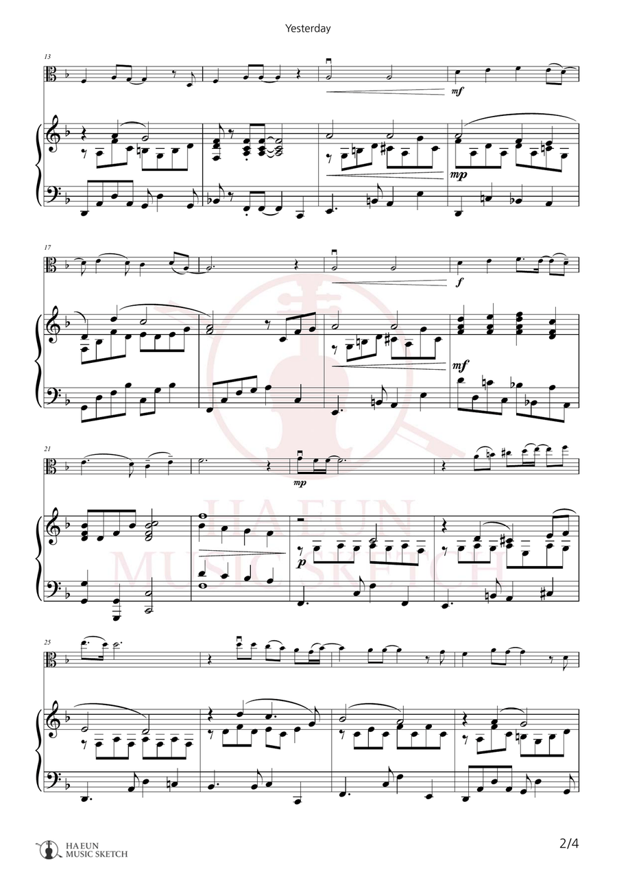 Yesterday Chamber Music scores gallery preview page 2