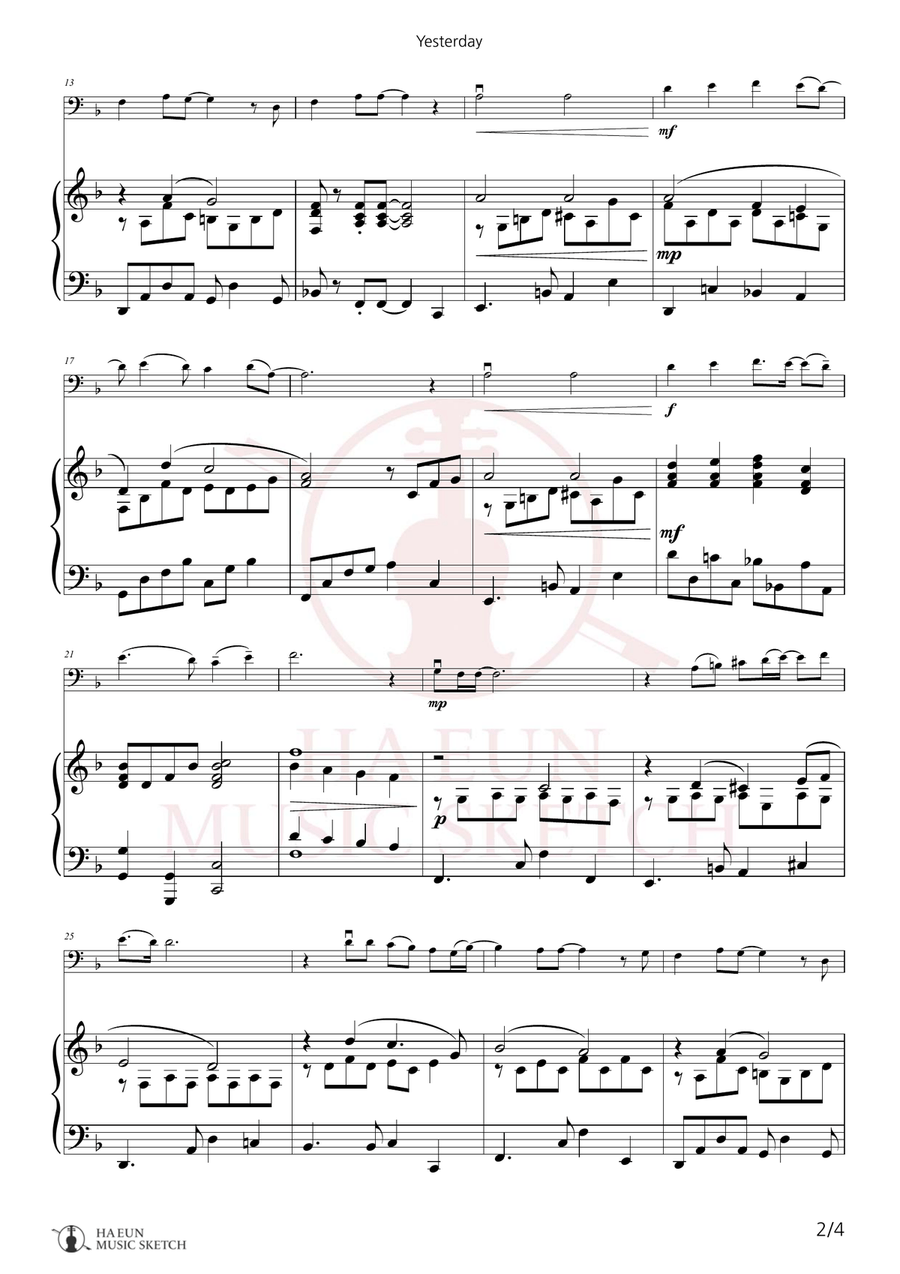Yesterday Chamber Music scores gallery preview page 2
