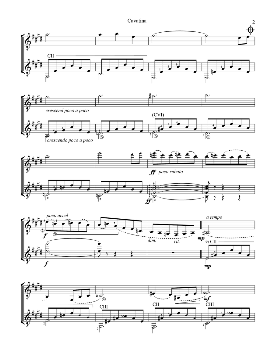 Cavatina Cavatina Acoustic Guitar scores gallery preview page 2