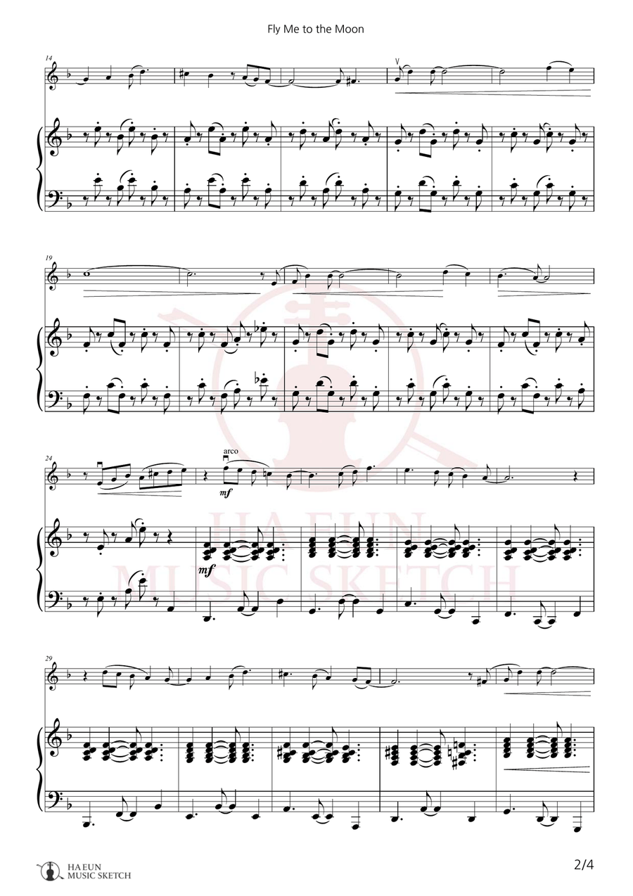 Fly Me To The Moon (In Other Words) Chamber Music scores gallery preview page 2