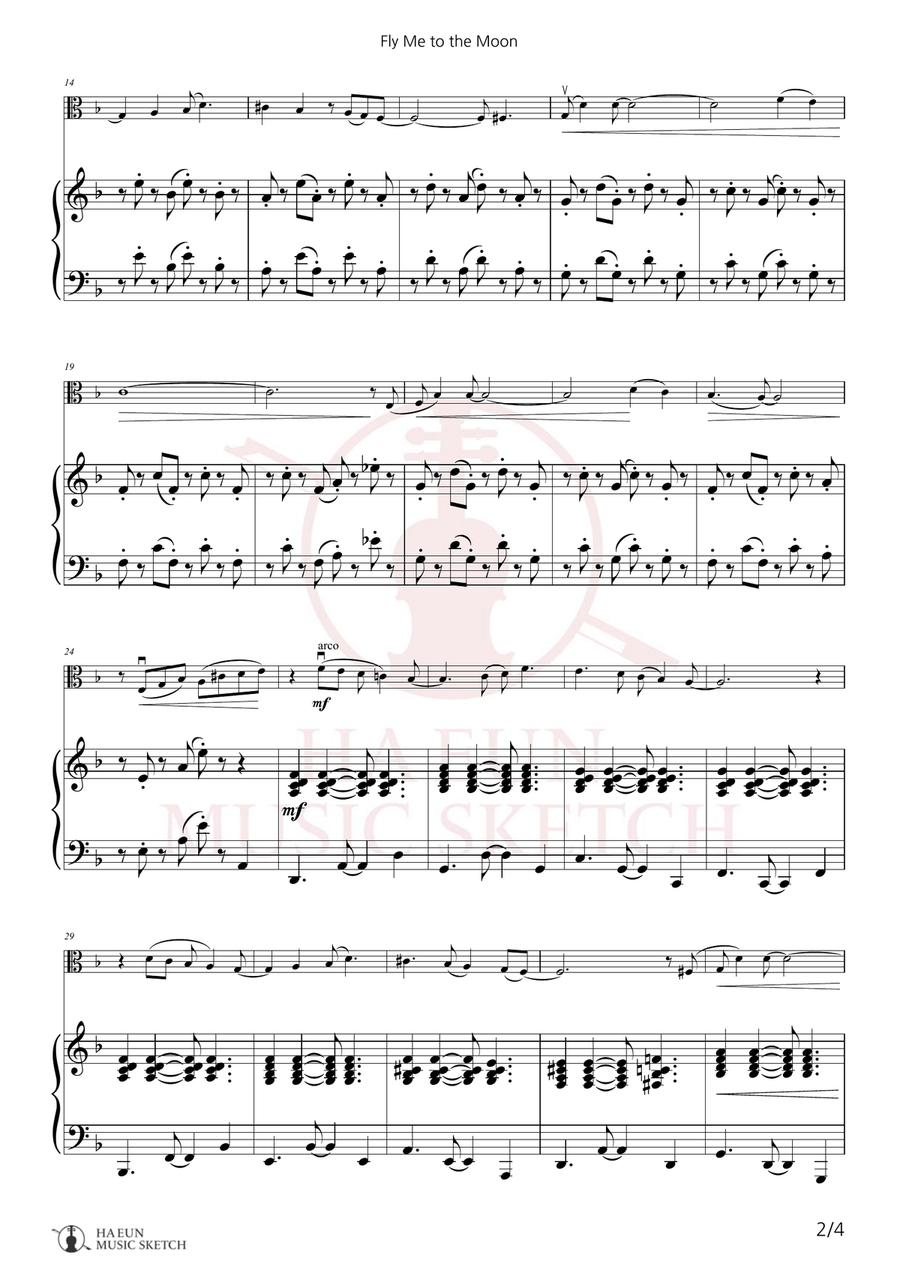 Fly Me To The Moon (In Other Words) Chamber Music scores gallery preview page 2