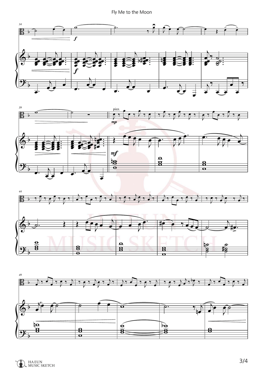Fly Me To The Moon (In Other Words) Chamber Music scores gallery preview page 3