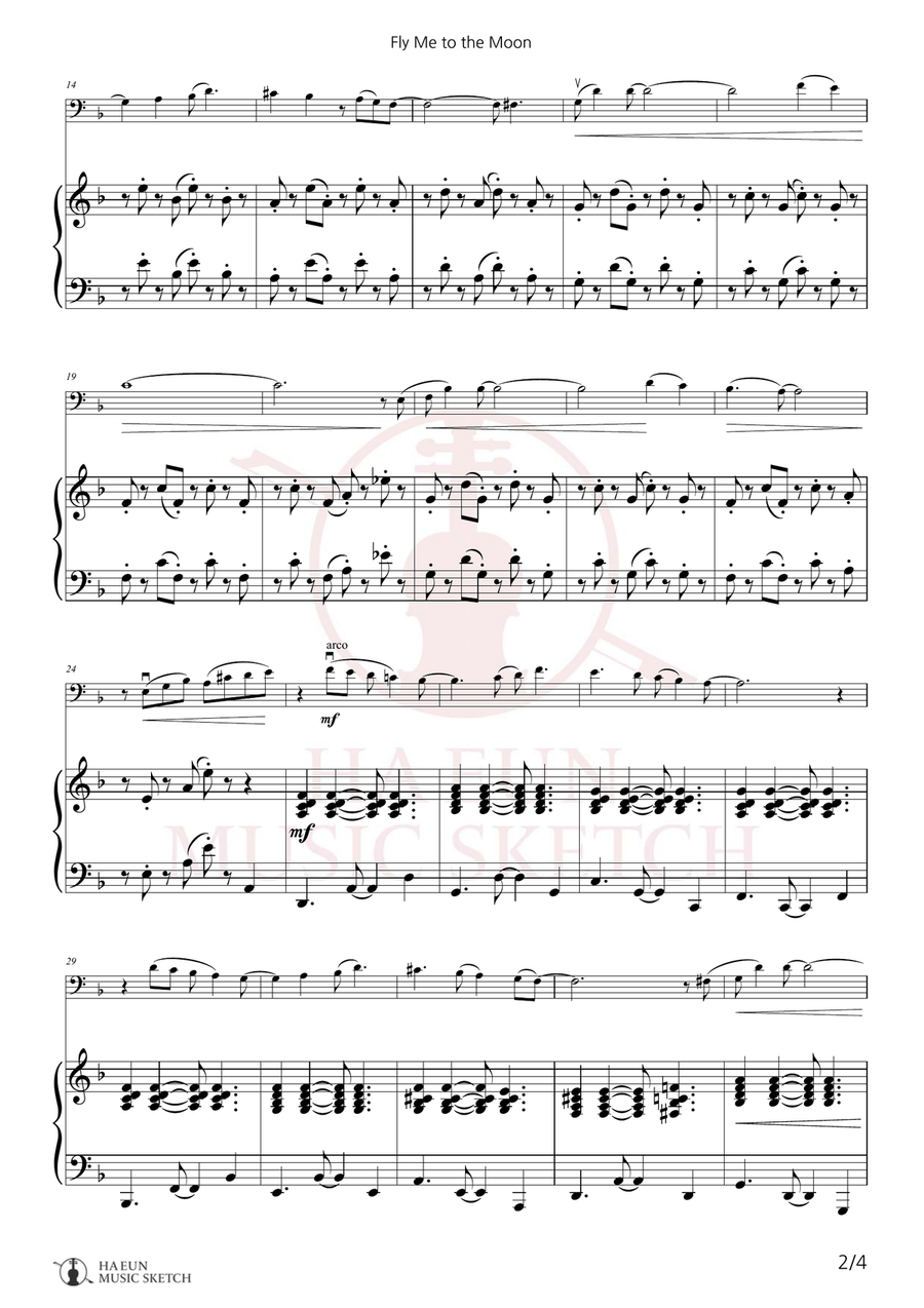 Fly Me To The Moon (In Other Words) Chamber Music scores gallery preview page 2