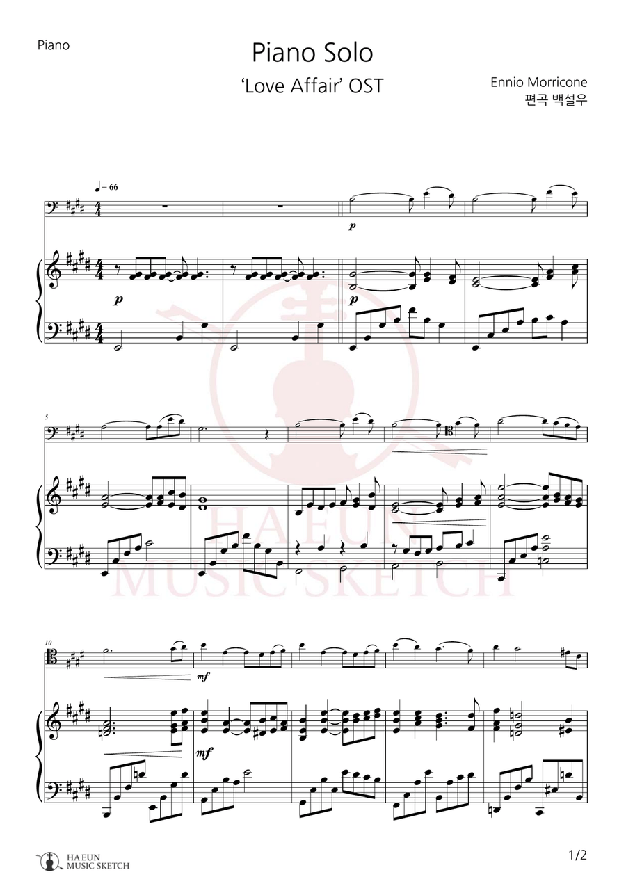 Love Affair (Title Theme) Chamber Music scores gallery preview page 1