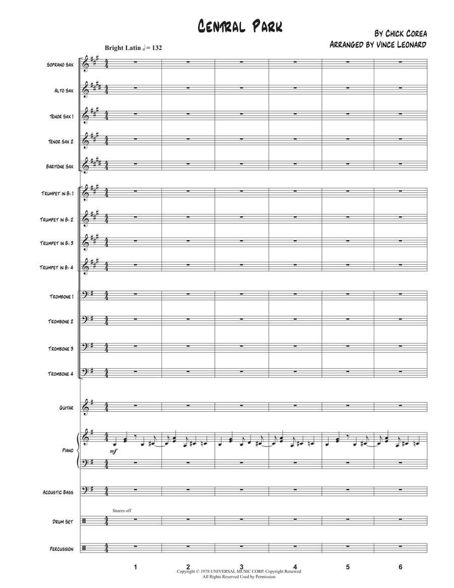 Central Park Central Park Jazz Ensemble scores gallery preview page 1