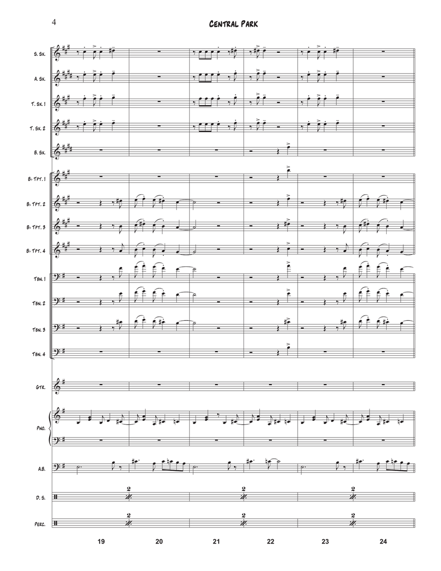 Central Park Central Park Jazz Ensemble scores gallery preview page 4