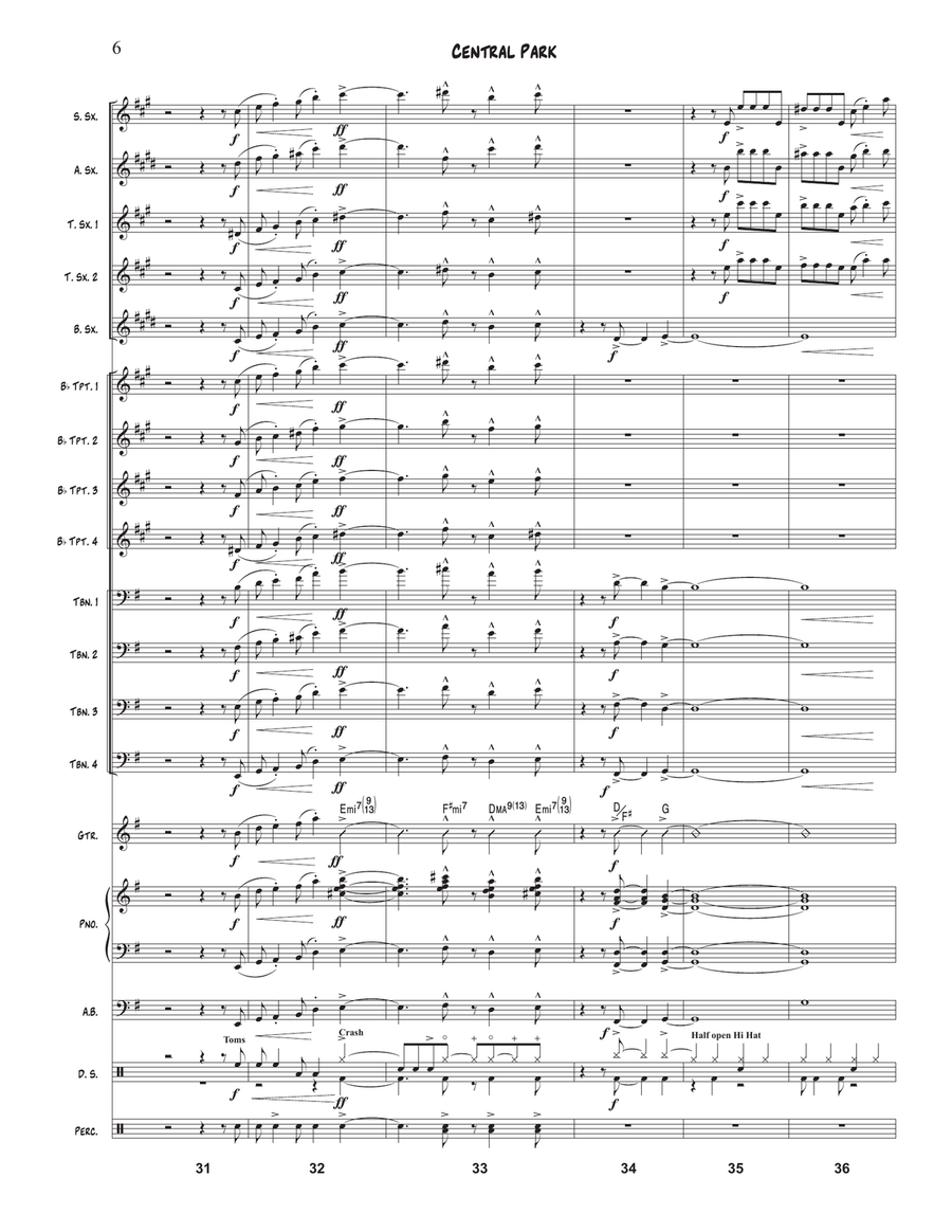 Central Park Central Park Jazz Ensemble scores gallery preview page 6