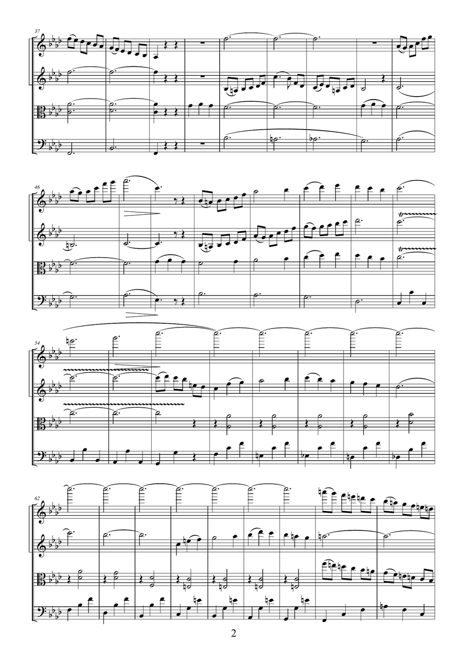 SOUS LE CIEL DE PARIS SOUS LE CIEL DE PARIS String Quartet scores gallery preview page 2