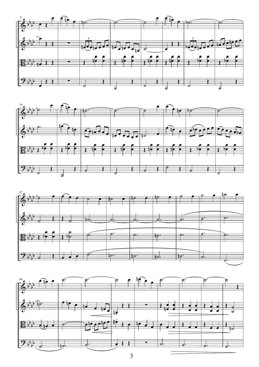 SOUS LE CIEL DE PARIS SOUS LE CIEL DE PARIS String Quartet scores gallery preview page 3