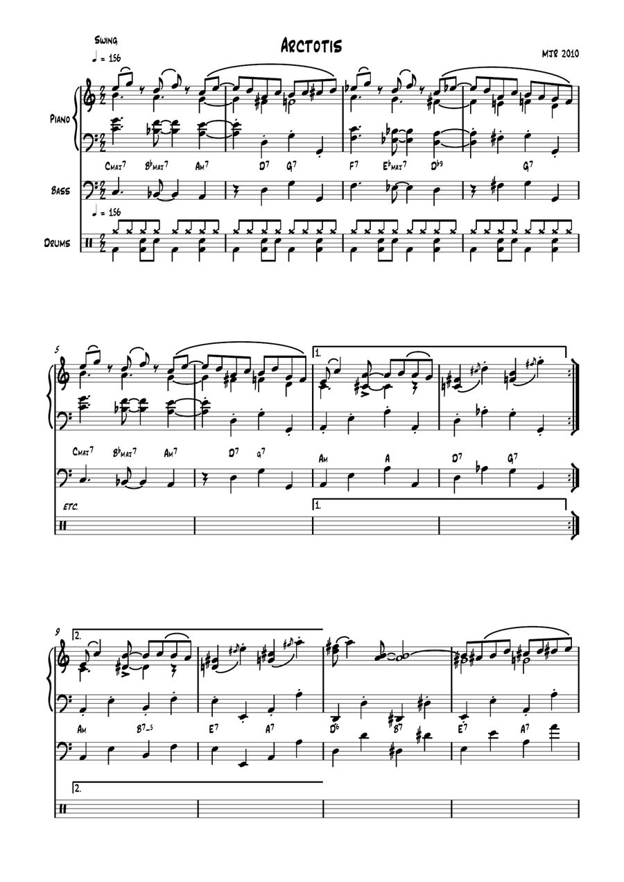 Arctotis Arctotis Jazz Ensemble scores gallery preview page 1