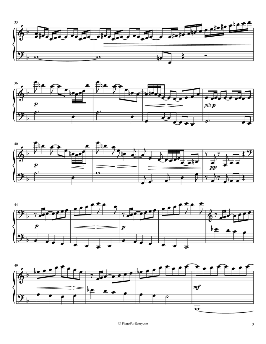 'Prélude' from Suite Bergamasque - Debussy (Easy Piano) Easy Piano scores gallery preview page 3