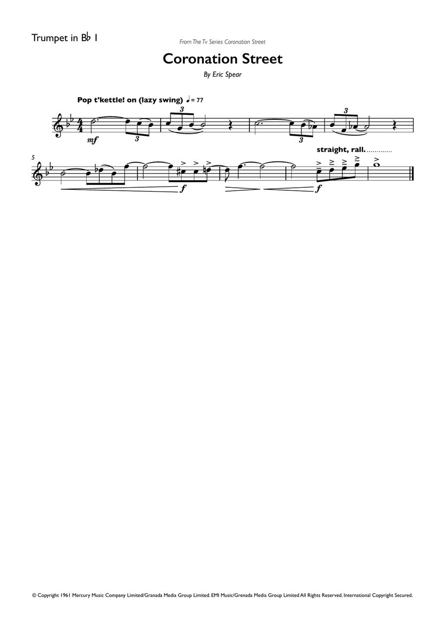 Coronation Street Coronation Street Brass Quintet scores gallery preview page 2