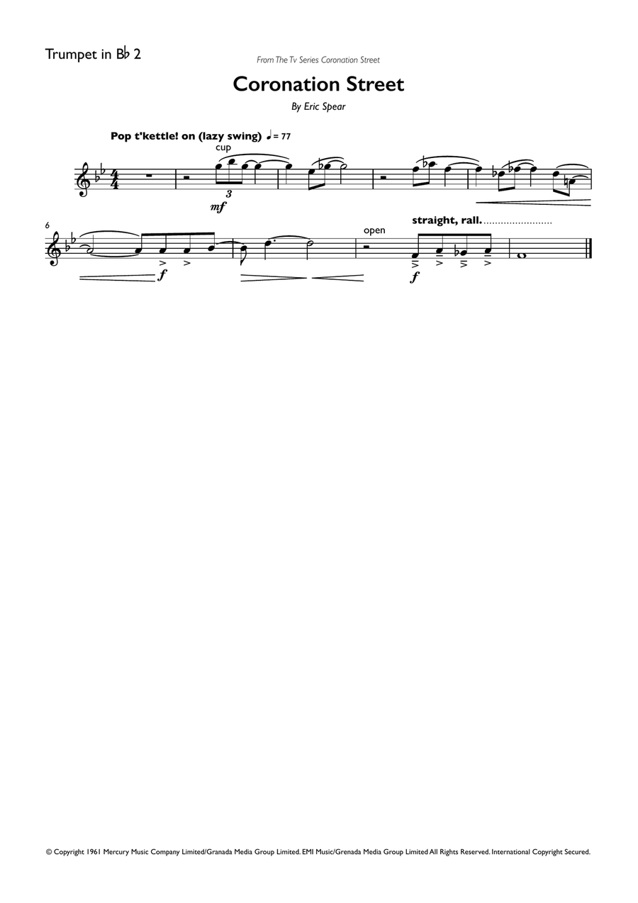 Coronation Street Coronation Street Brass Quintet scores gallery preview page 3