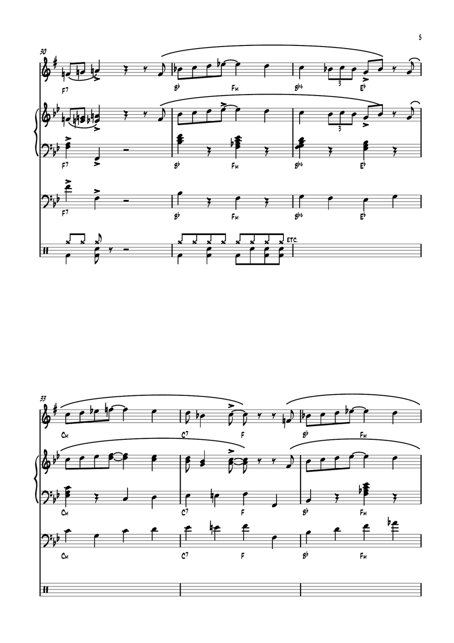Midsummer Hill Midsummer Hill Jazz Ensemble scores gallery preview page 5
