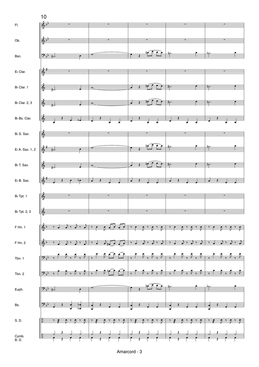 Amarcord Concert Band scores gallery preview page 5