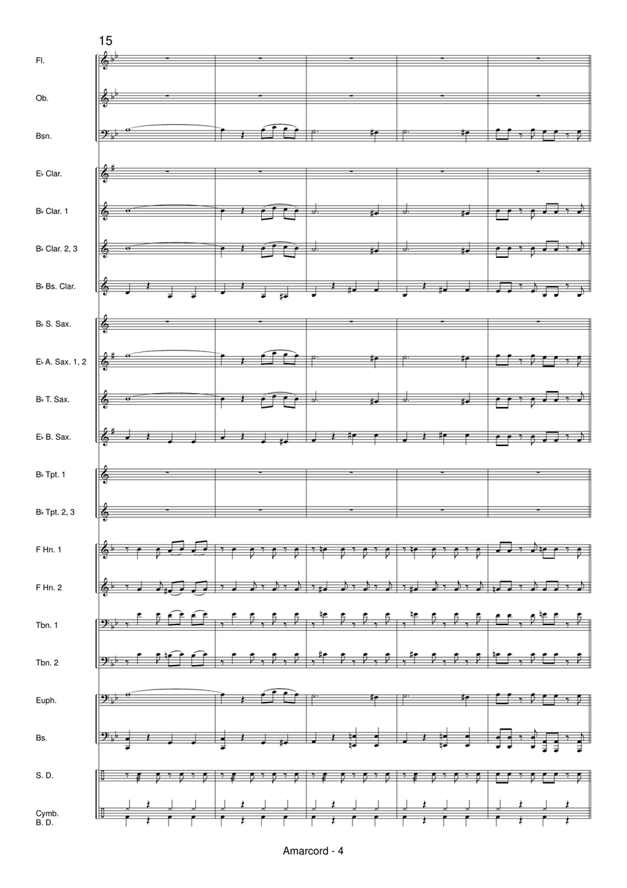 Amarcord Concert Band scores gallery preview page 6