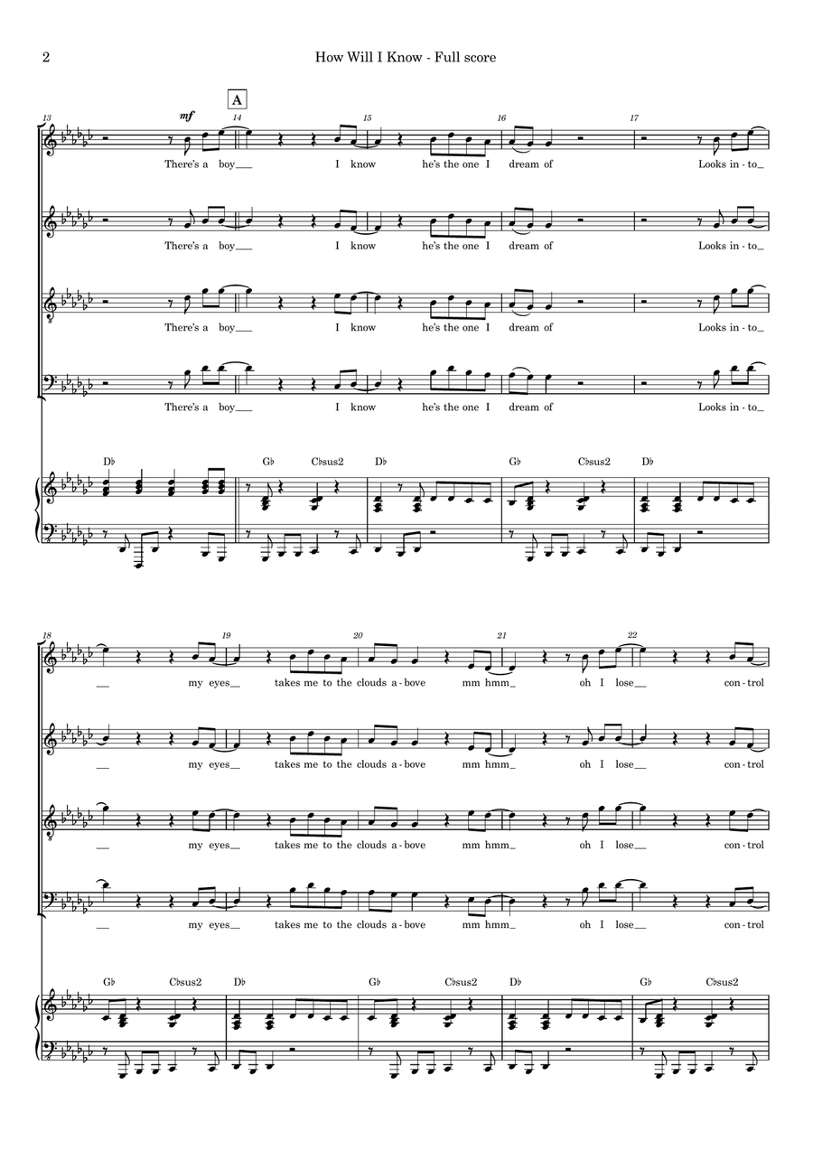 How Will I Know How Will I Know 4-Part scores gallery preview page 2