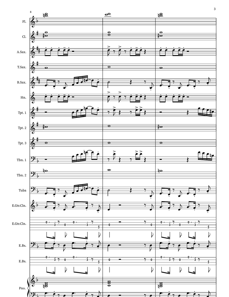 Uptown Funk Uptown Funk Marching Band scores gallery preview page 3