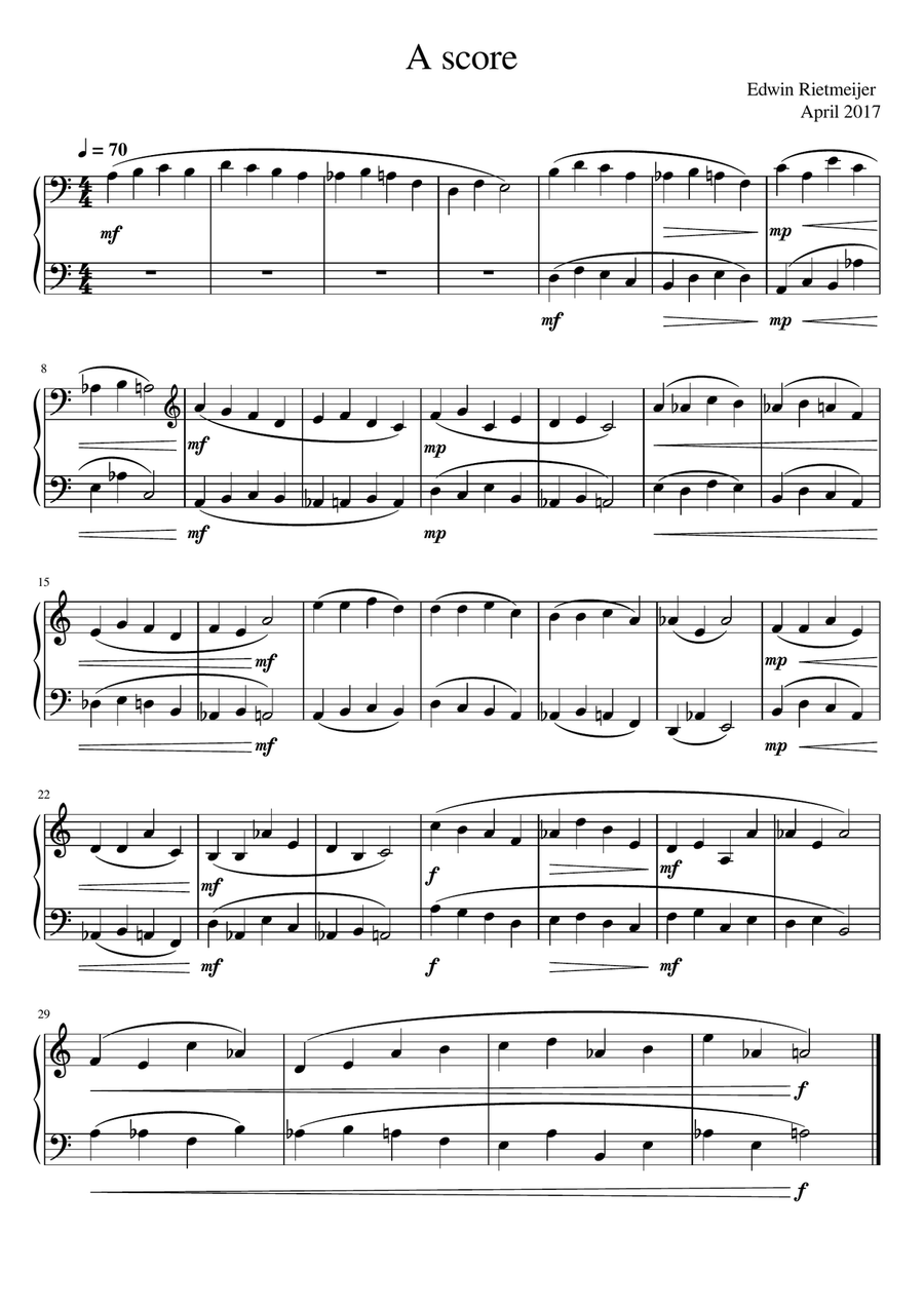 A Score A Score Easy Piano scores gallery preview page 1
