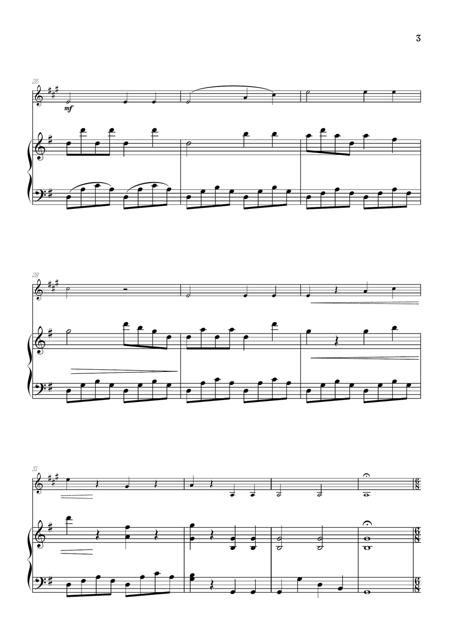 Beethoven: Sonatina in G, Anh. 5 No. 1 | trumpet sheet music w/ piano accompaniment B-Flat Trumpet scores gallery preview page 3