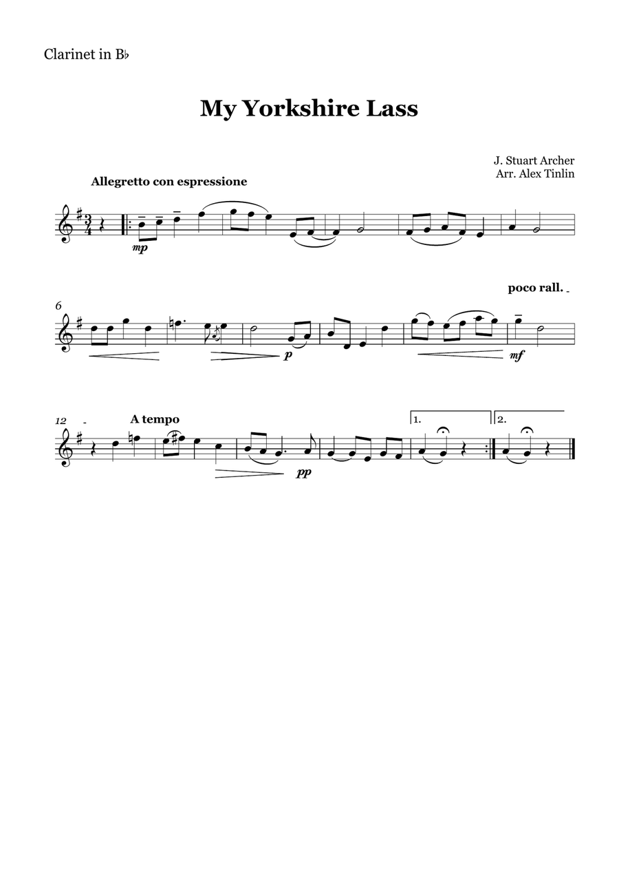 My Yorkshire Lass My Yorkshire Lass Woodwind Quartet scores gallery preview page 3