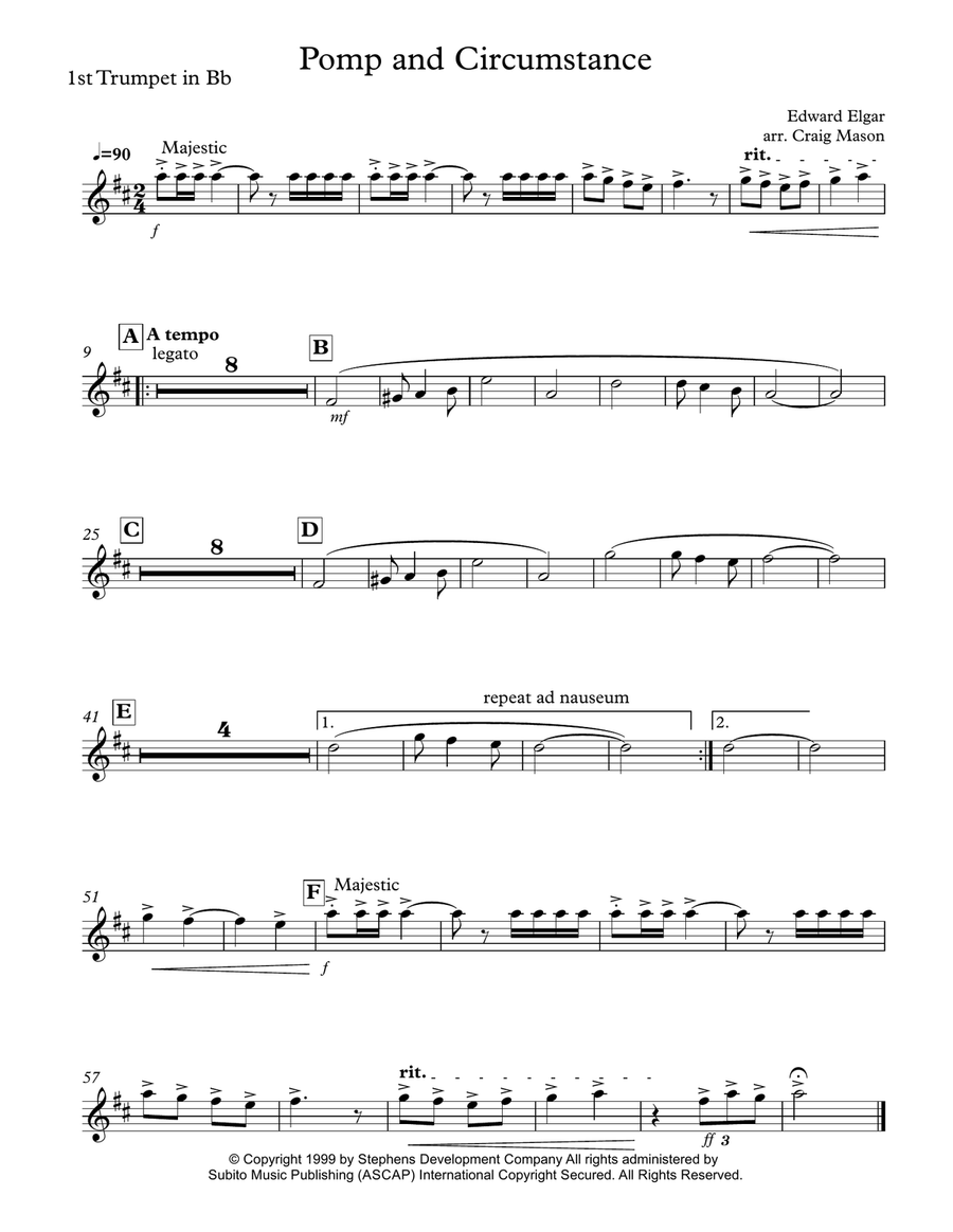 Pomp And Circumstance No. 1 Brass Quintet scores gallery preview page 5
