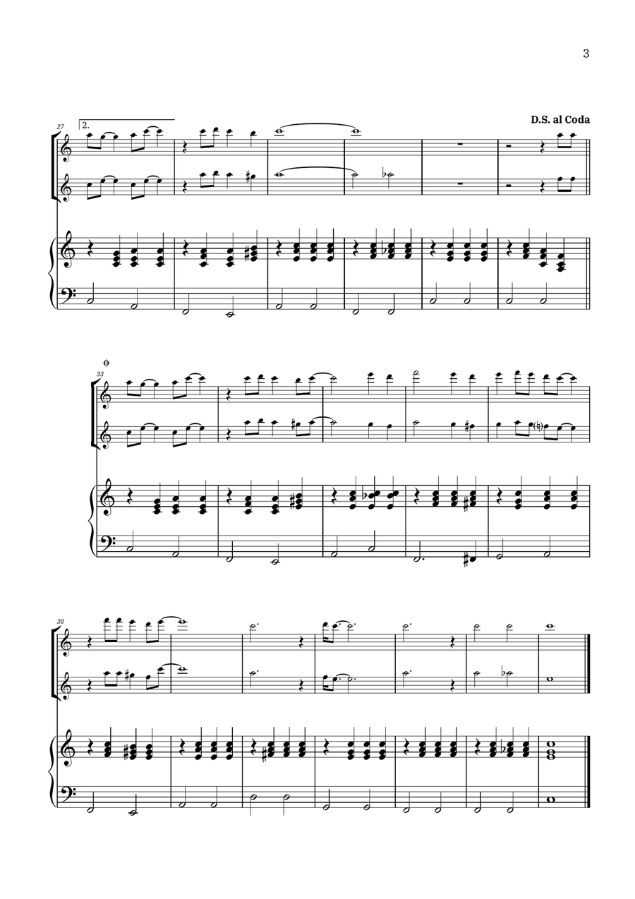 Bridge Over Troubled Water Woodwind Duet scores gallery preview page 3