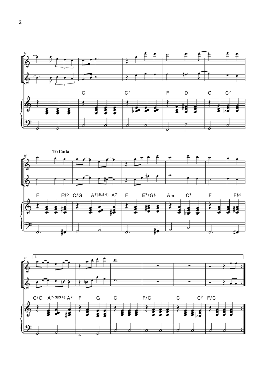 Bridge Over Troubled Water Woodwind Duet scores gallery preview page 2