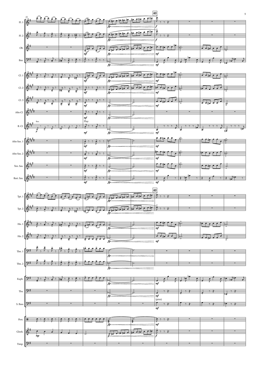 Fawlty Towers Concert Band scores gallery preview page 5