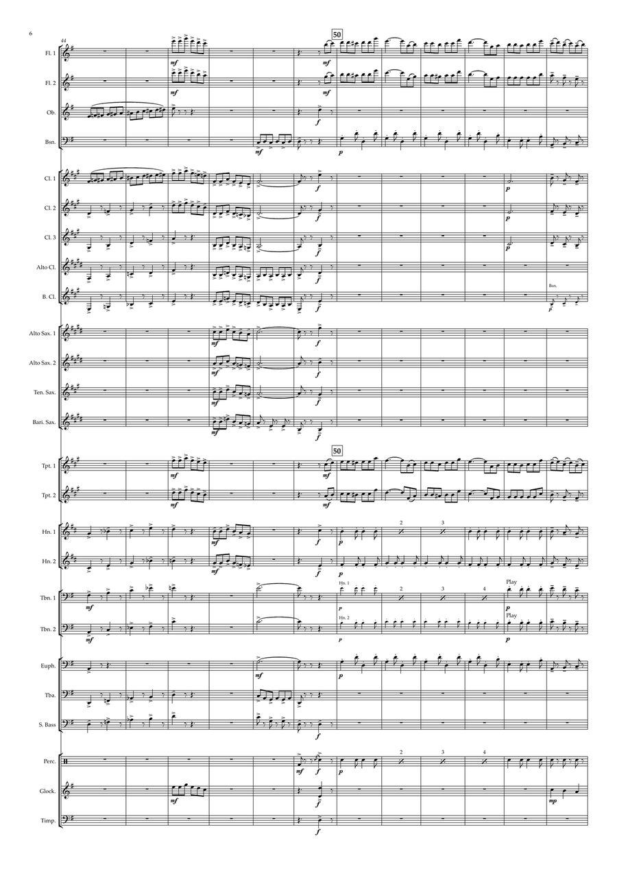 Fawlty Towers Concert Band scores gallery preview page 6