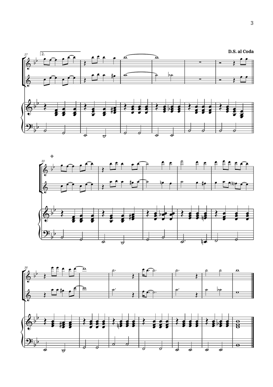 Bridge Over Troubled Water Woodwind Duet scores gallery preview page 3