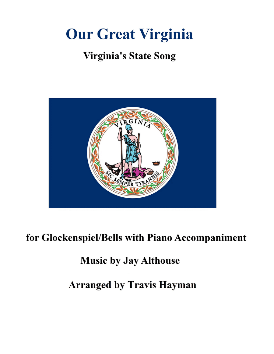 Our Great Virginia - for Glockenspiel/Bells with Piano Accompaniment Piano scores gallery preview page 1