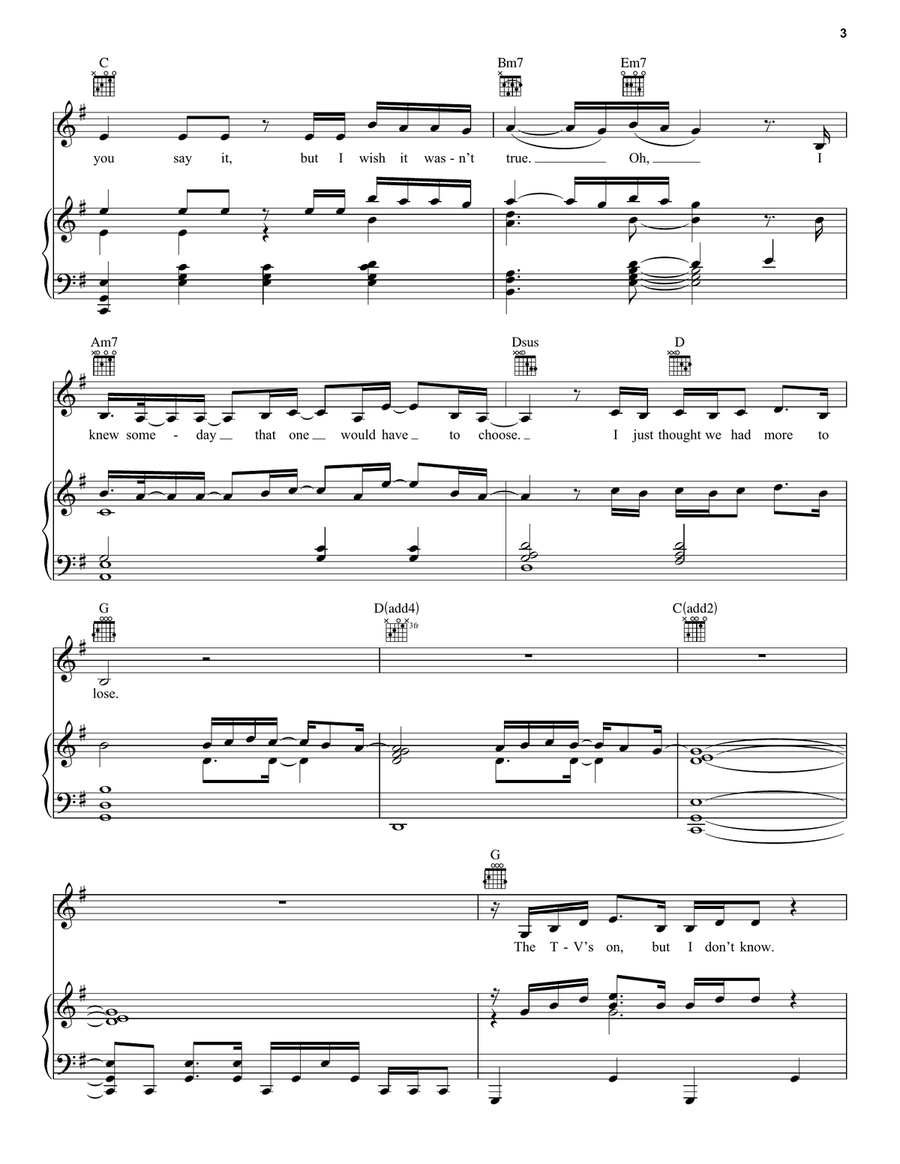 More To Lose More To Lose Piano, Vocal, Guitar scores gallery preview page 3