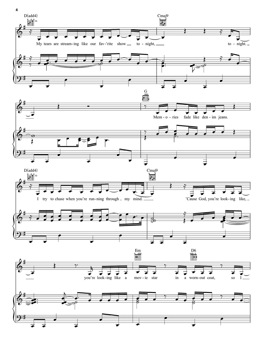 More To Lose More To Lose Piano, Vocal, Guitar scores gallery preview page 4