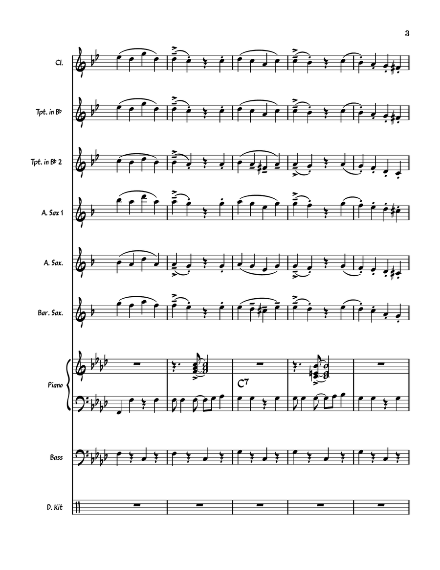 Je Cherche Après Titine Je Cherche Après Titine Jazz Ensemble scores gallery preview page 3