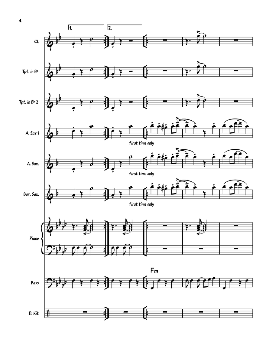 Je Cherche Après Titine Je Cherche Après Titine Jazz Ensemble scores gallery preview page 4