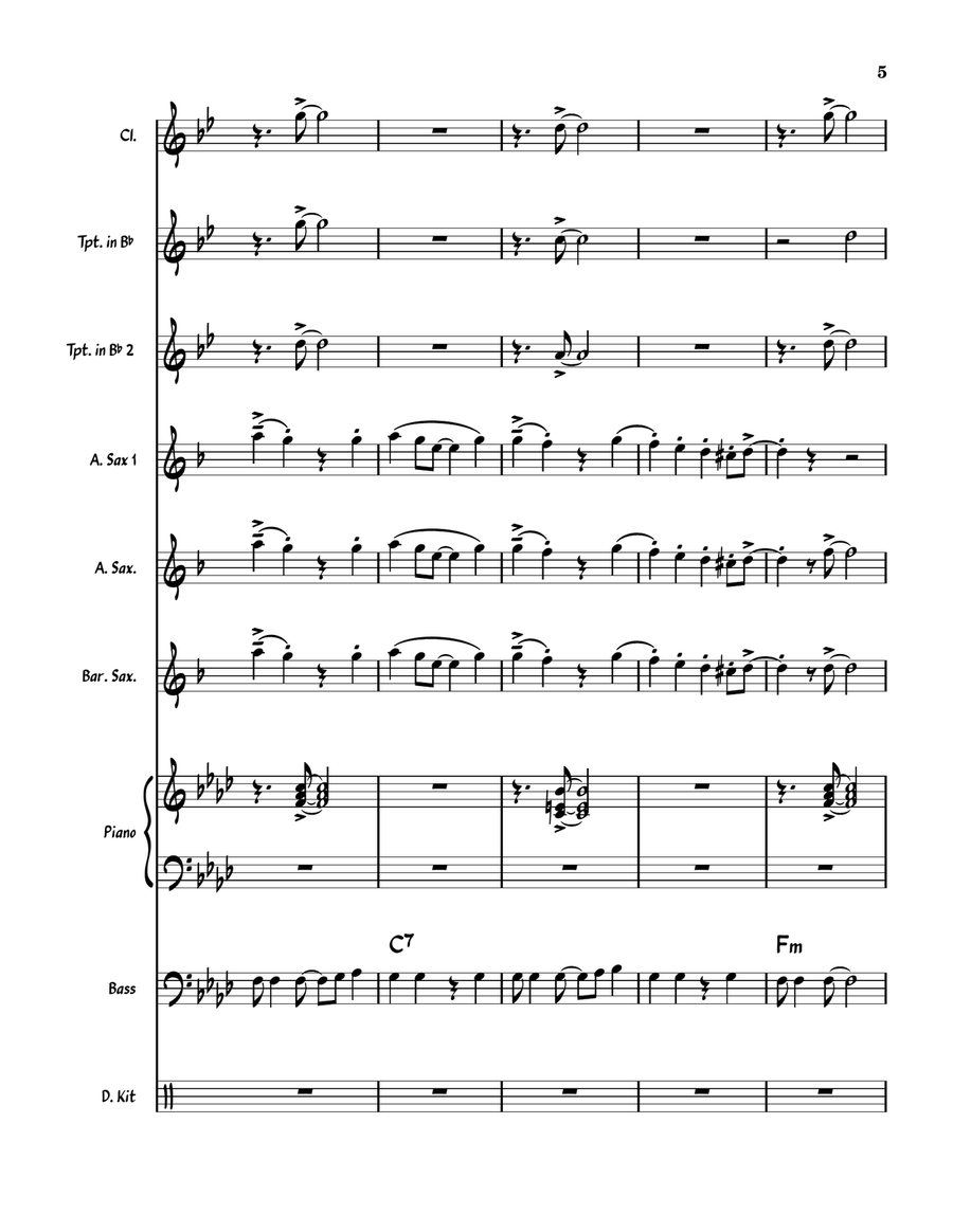 Je Cherche Après Titine Je Cherche Après Titine Jazz Ensemble scores gallery preview page 5