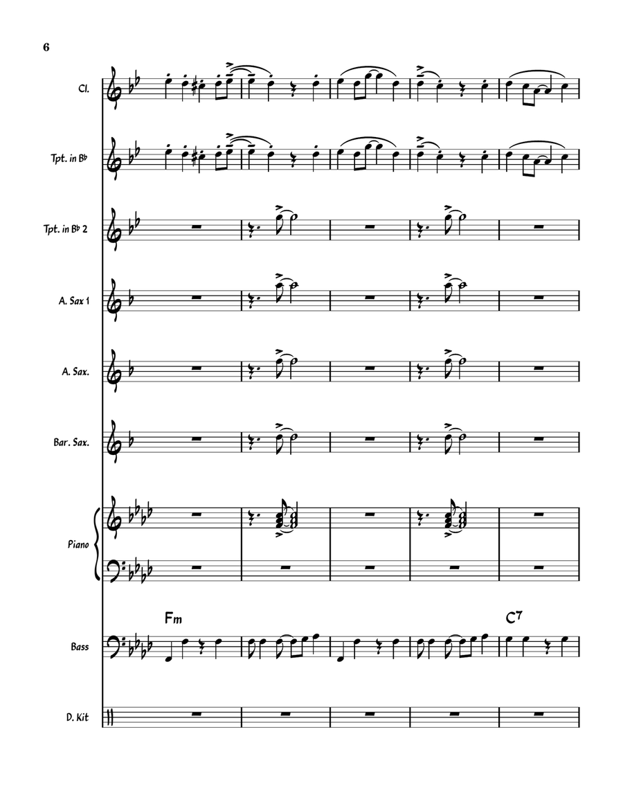 Je Cherche Après Titine Je Cherche Après Titine Jazz Ensemble scores gallery preview page 6